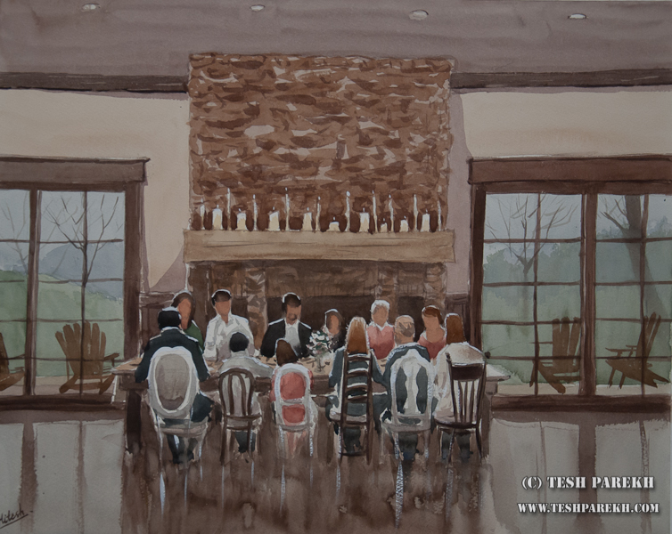 Live event painting for Inspire Weddings and Marriage magazine.