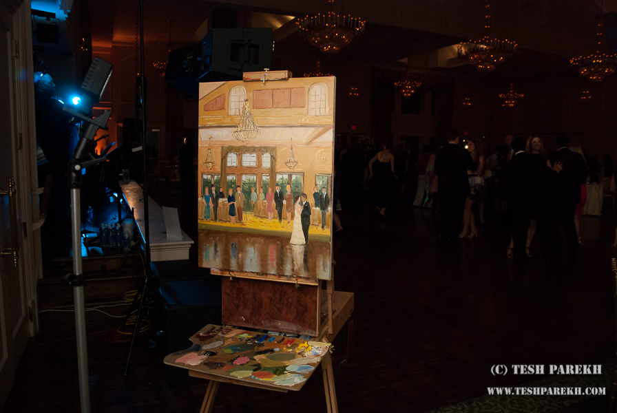 Live Wedding Reception painting at NRCC